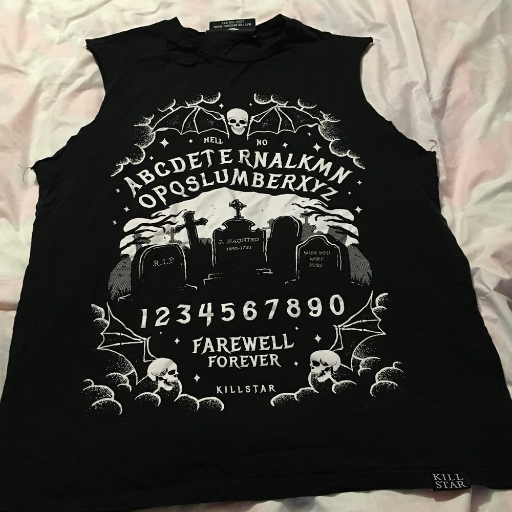 Killstar Black Ouija Graveyard Muscle Tee